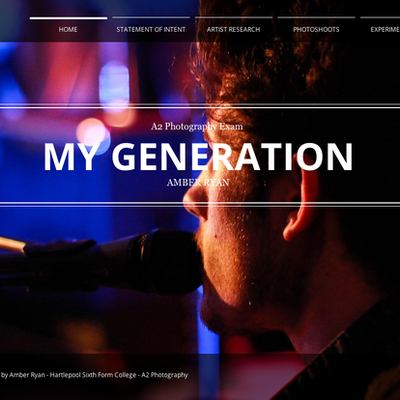 Timeline: A2 Exam - My Generation - Amber Ryan