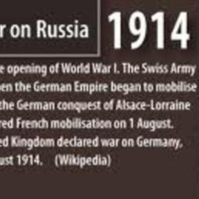 Timeline: August 1 -- Germany declares war on Russia.