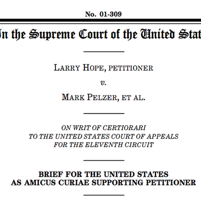 Timeline: Hope v. Pelzer