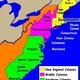 13 colonies map