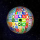 Globe with social media