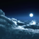 Beautiful cities in the world at night moon above clouds sky free 139358