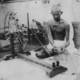 Gandhi spinning
