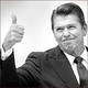 President ronald reagan right thumb up