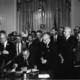 Lyndon johnson signing civil rights act  july 2  1964
