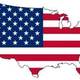 America flag map