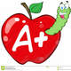 Worm red apple letter 25961660