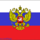 Russia flag with eagle