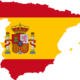 Spain flag map plus ultra