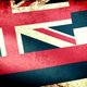 Stock footage hawaii state flag waving grunge look
