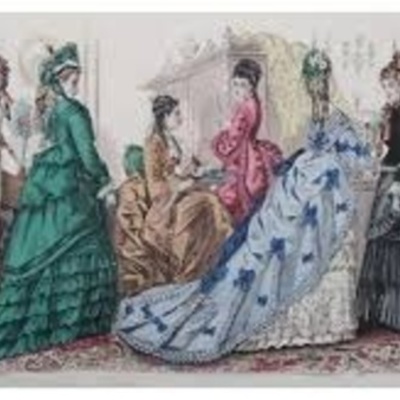Timeline: Women's clothing in 1850-1895