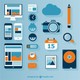Multimedia technology flat icons