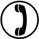 Telephone receiver silhouette