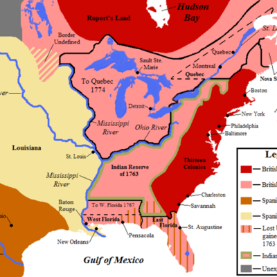 Timeline: Causes/event of American Revolution