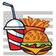 Burger fries flag