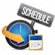 Schedule icon clock illustration design over white background 30617104