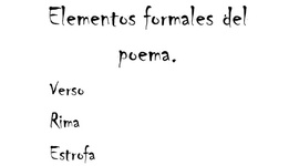 Timeline: Elementos formales del poema
