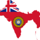 Flag map of british raj (india)