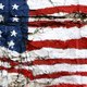 American flag cracked