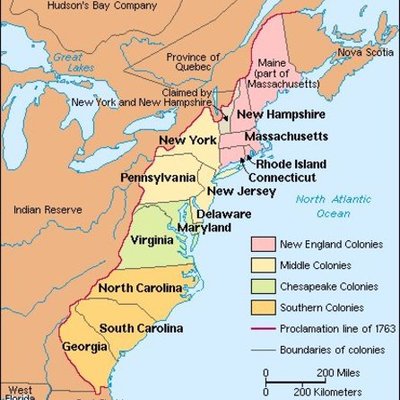 Timeline: 13 Colonies