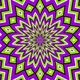 Expanding purple green drawing