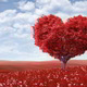 Red heart tree