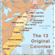 13 colonies map