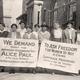 Suffrage banners woman