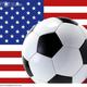 Soccer ball against american usa flag 02587cs u
