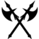 Axe crossed kcc