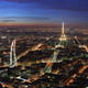 Paris night light view