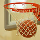 Basketball through hoop
