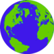 Green kids globe
