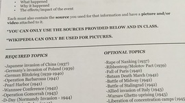 Timeline: World War II Project