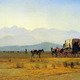 Surveyors wagon in the rockies ca 1859 1