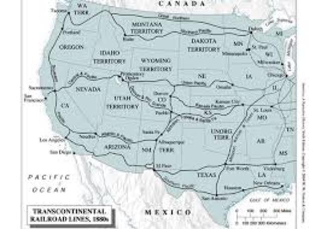 Railroads 1845-1893 timeline | Timetoast timelines