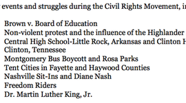 Timeline: TN State Std 5.65 - Civil Rights Movement
