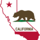 California   outline and flag   solid