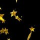 Stock footage falling golden star shapes