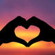 Heart sunset