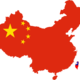 Flag map of china  taiwan
