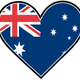 Ausrtalia in a love heart