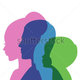 Vector illustration of family icons head 154152518