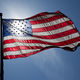 Us flag backlit