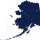 Flag map of alaska