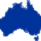 Australia map blue