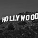 Hollywood sign black and white