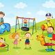 13935241 illustration of kids playing at the park