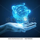 Stock photo projecting the future a hand holding a holographic projection 182766926