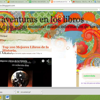 Timeline: publicaciones de la pagina